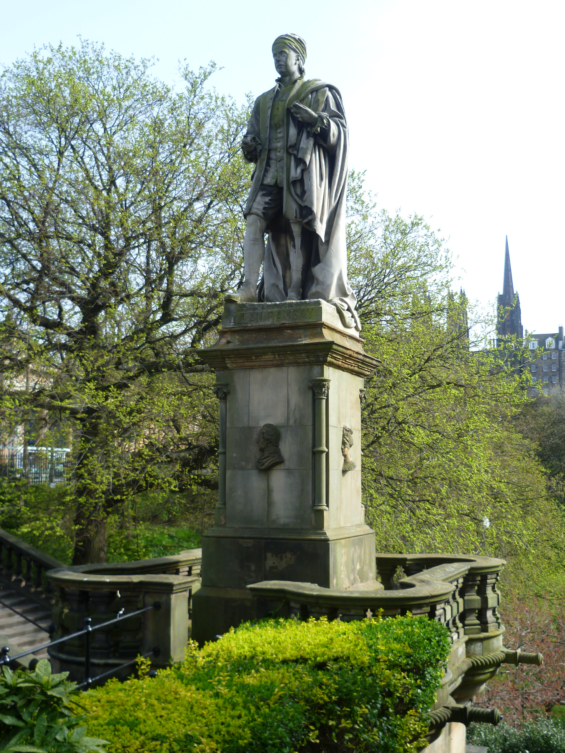 Allan Ramsay's statue on Princes Street